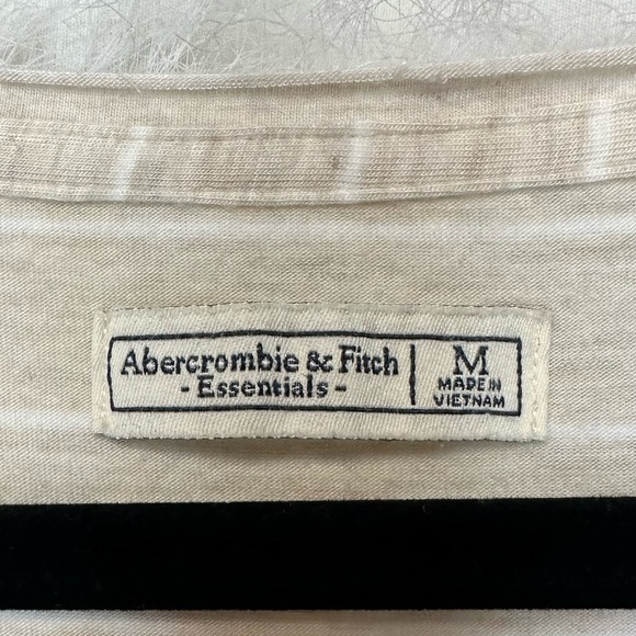 Abercrombie & Fitch A&F Long Sleeve V-Neck Striped Tunic Fringe Accent M - Picture 5 of 10